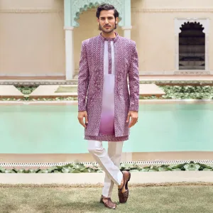 Elegant Rosewood Pink Indo-Western