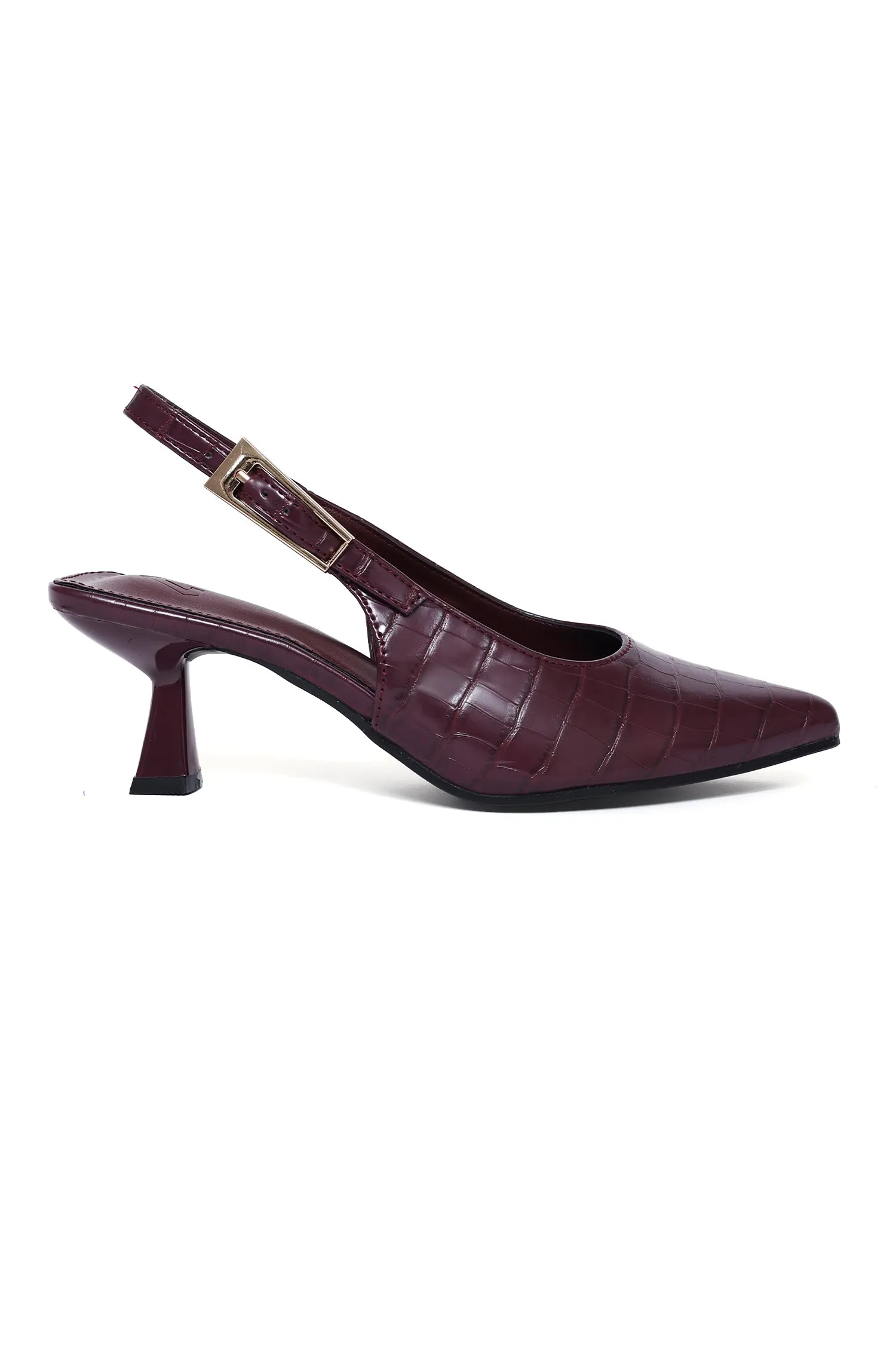ELEGANT SLINGBACK HEEL-WINE