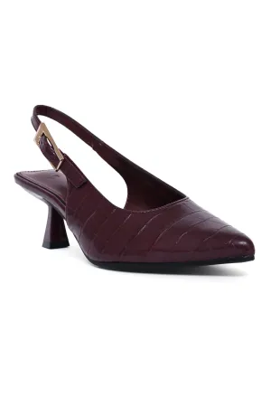 ELEGANT SLINGBACK HEEL-WINE