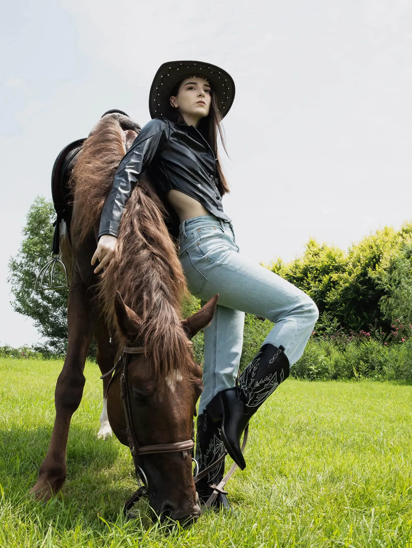 Embroidered Western Cowboy Boots
