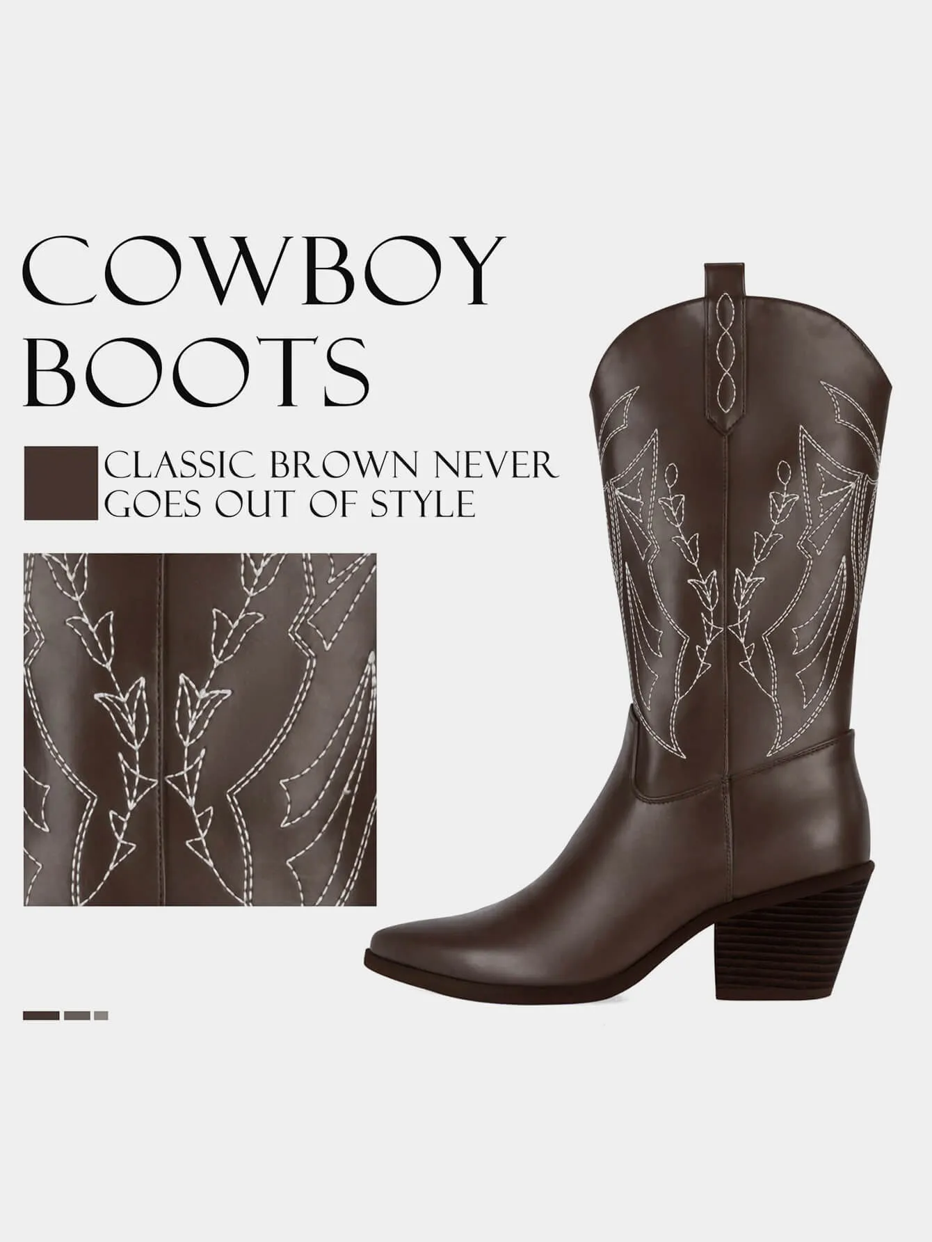 Embroidered Western Cowboy Boots
