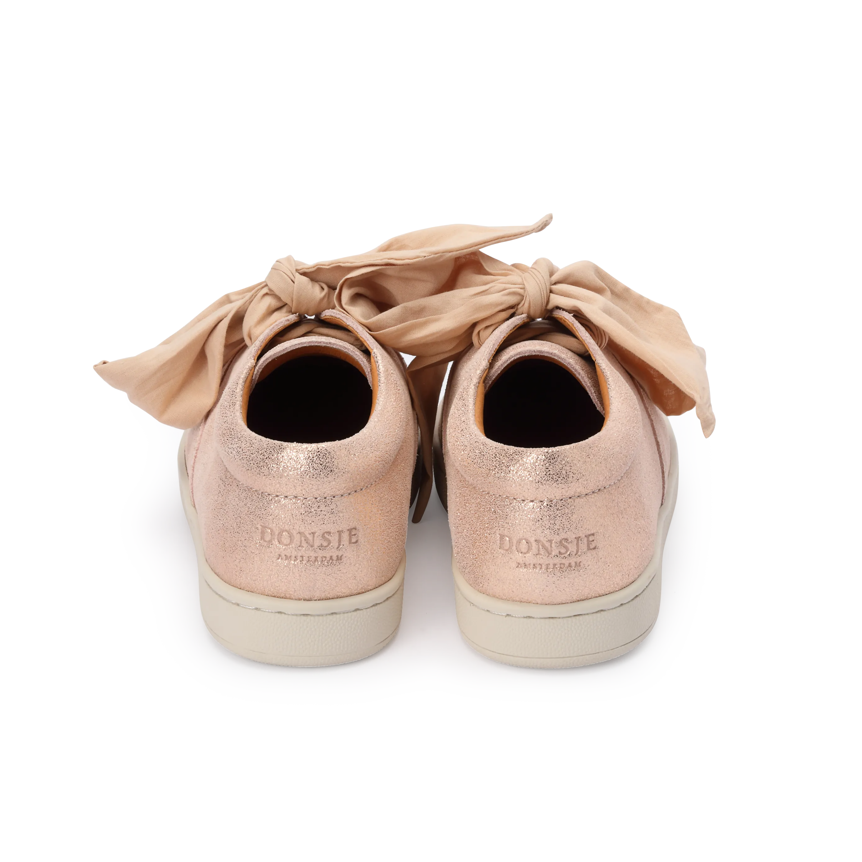 Emilia Organza Sneakers | Powder Metallic Leather