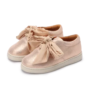 Emilia Organza Sneakers | Powder Metallic Leather