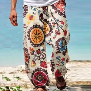 Evander - Men's Vintage Loose Printed Drawstring Pants