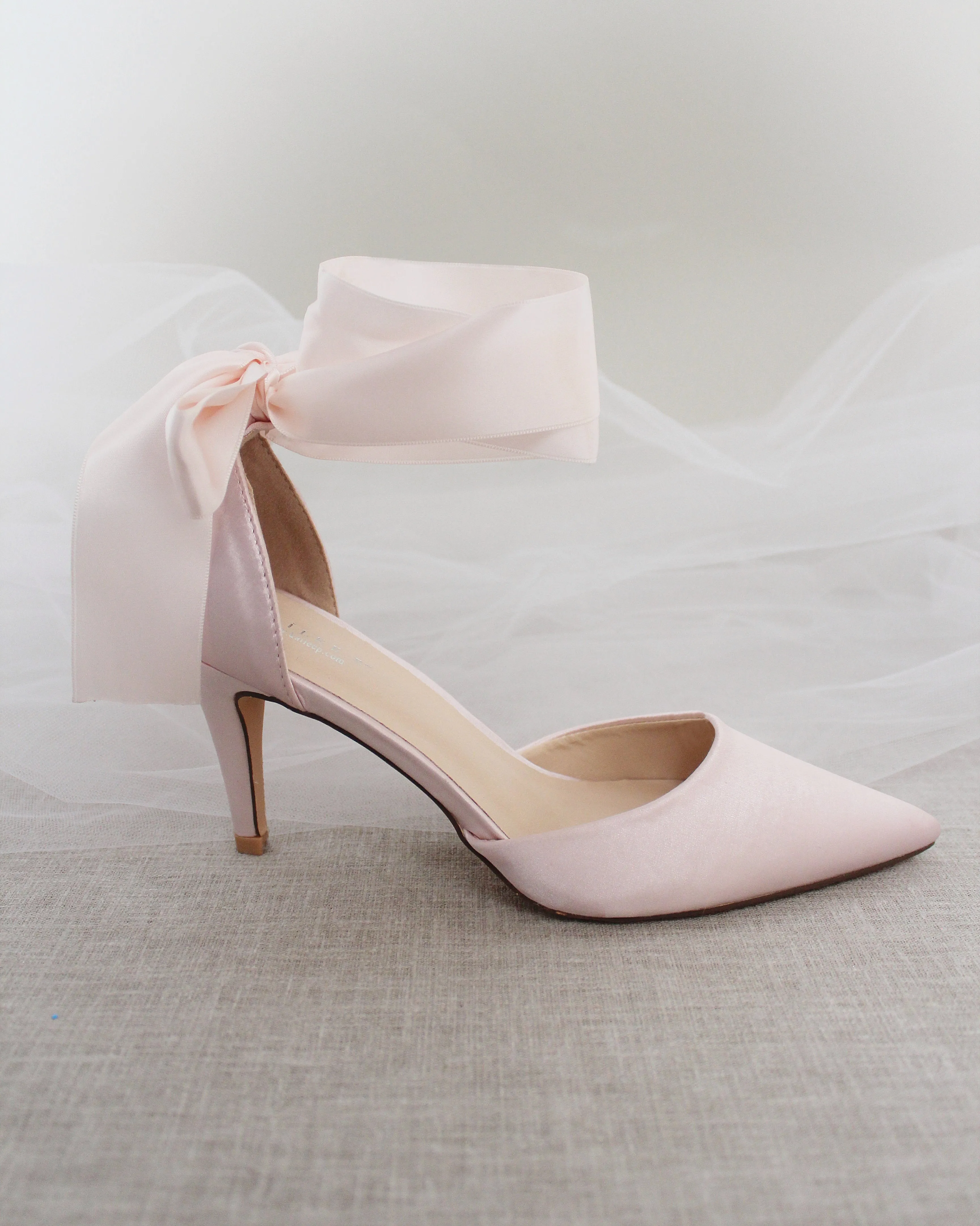 Evening Heels With Ankle Ribbon
