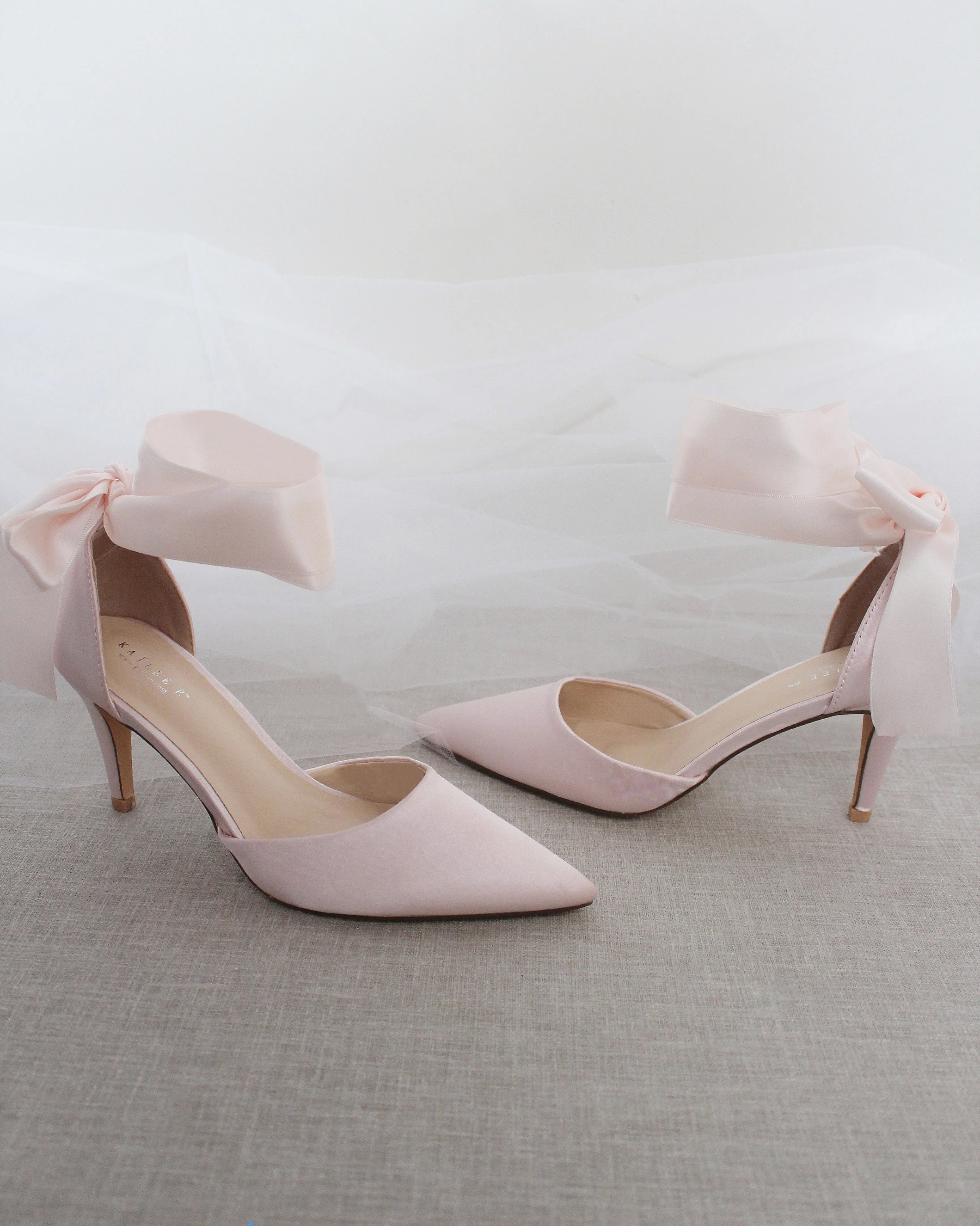 Evening Heels With Ankle Ribbon