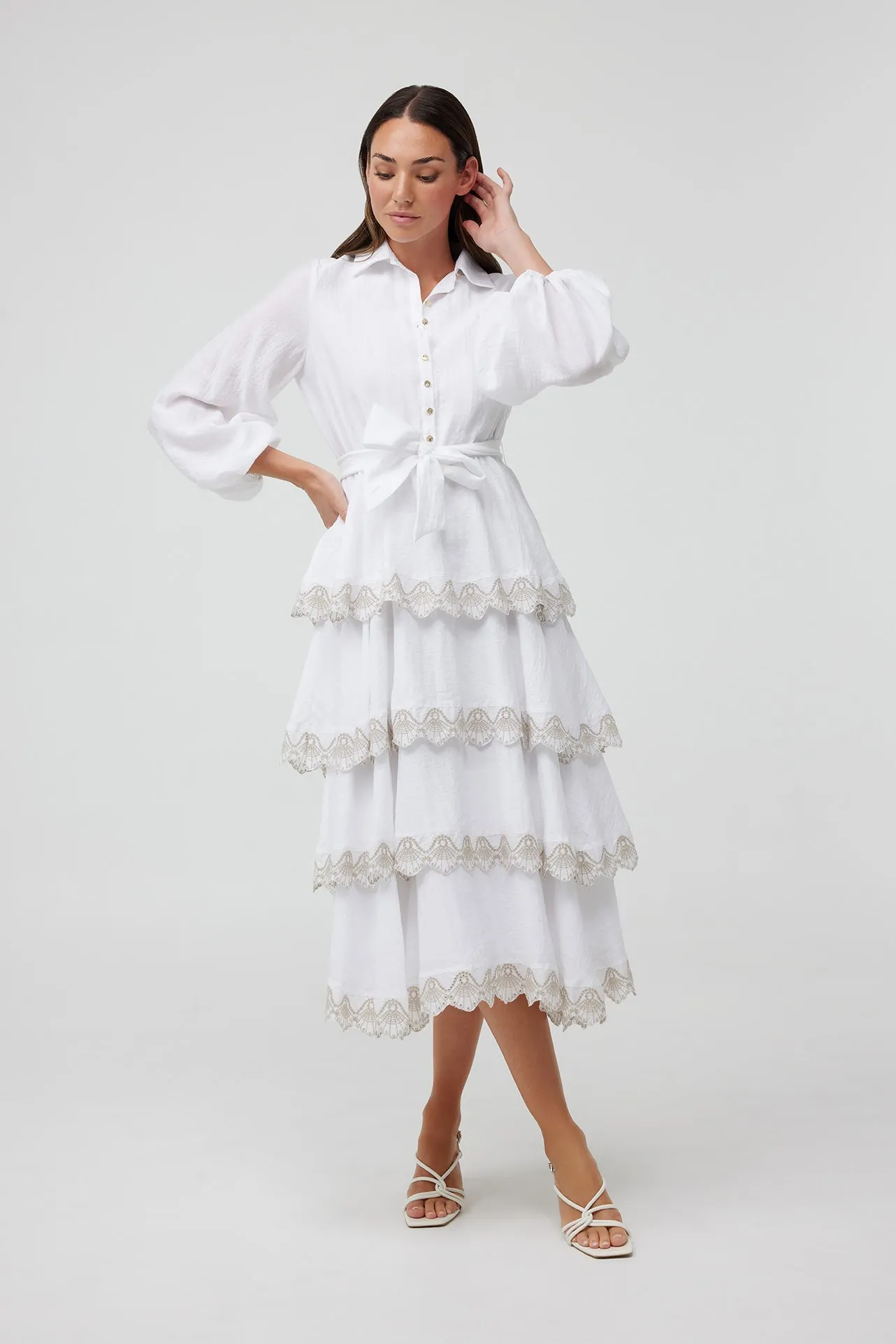 Evermore Long Sleeve Midi Dress