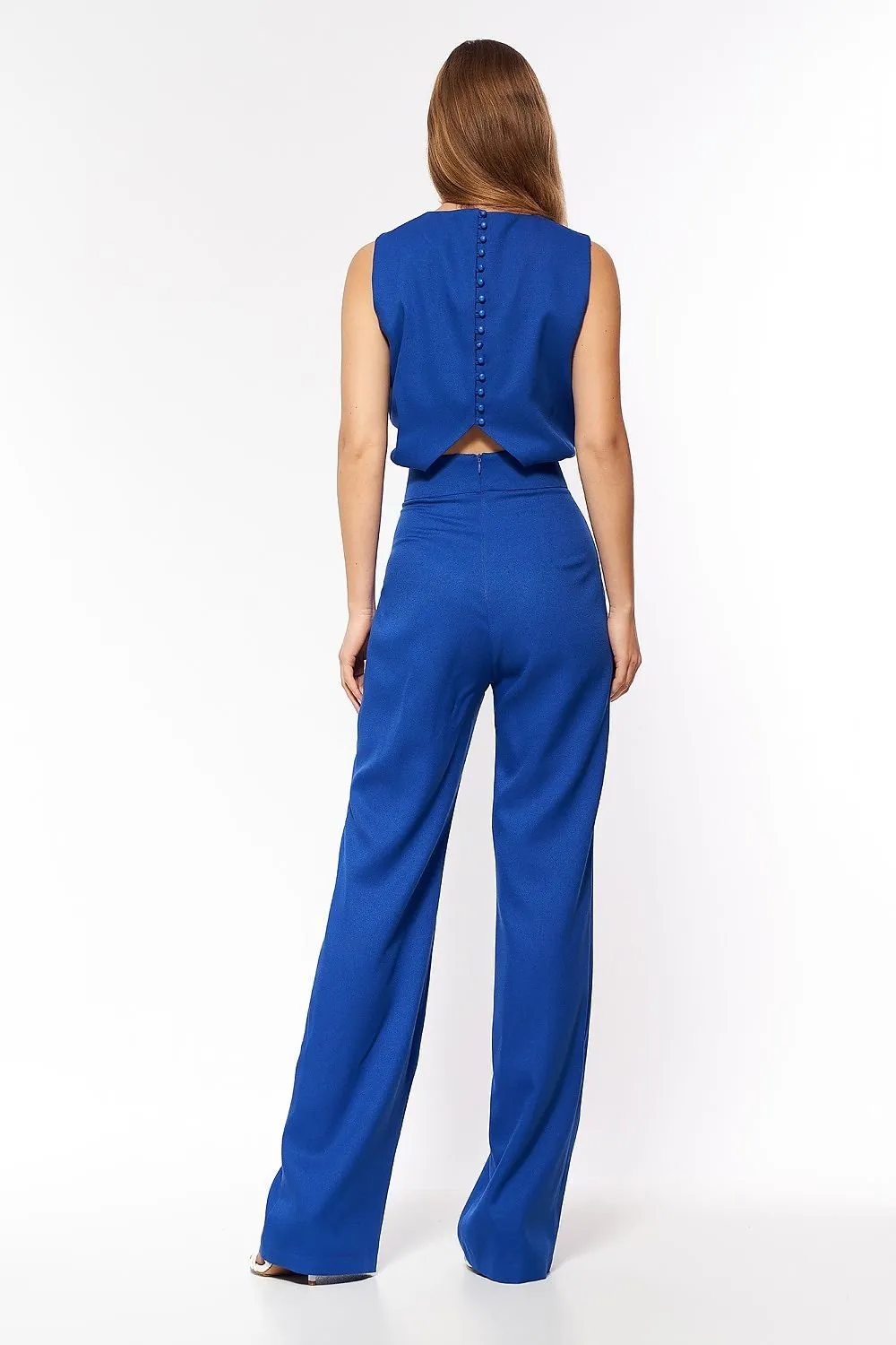 Extremely elegant straight legs formal jumpsuit