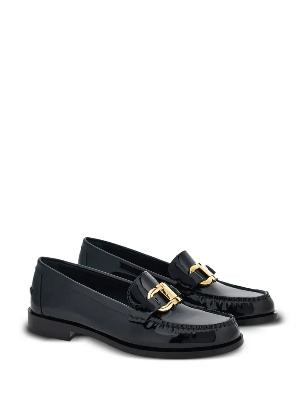 Ferragamo Gancini-buckle leather loafers