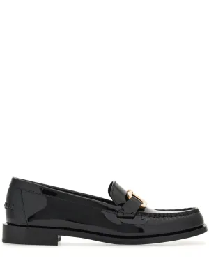 Ferragamo Gancini-buckle leather loafers