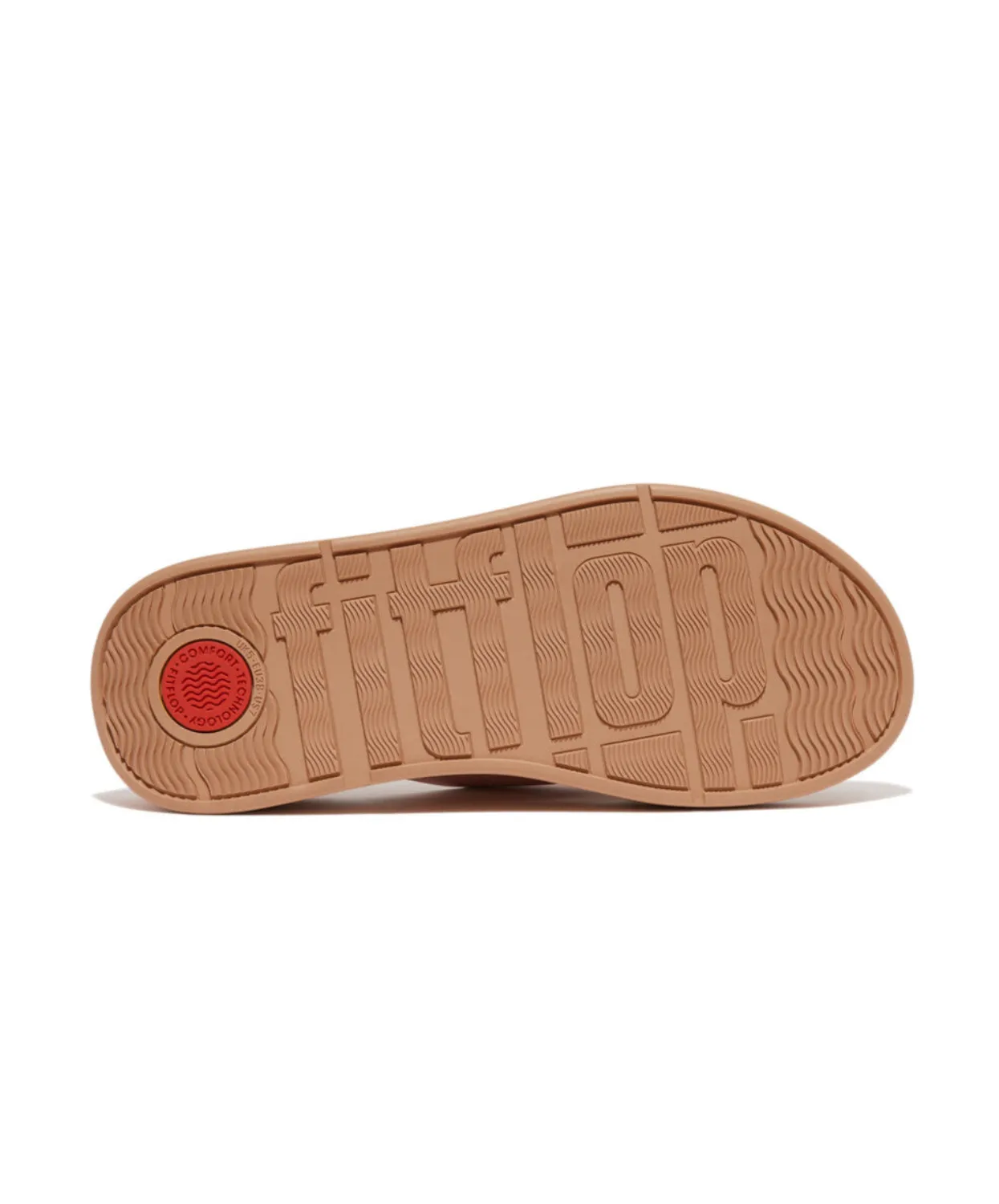 FitFlop F-Mode Leather Flatform Cross Slide Blush