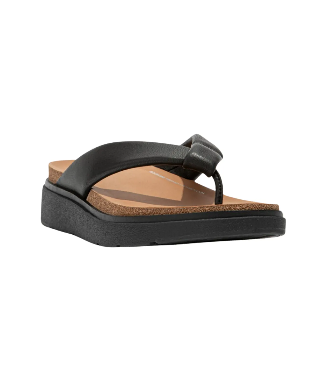 Fitflop Gen-FF Padded-Strap Leather Toe Post All Black
