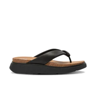 Fitflop Gen-FF Padded-Strap Leather Toe Post All Black