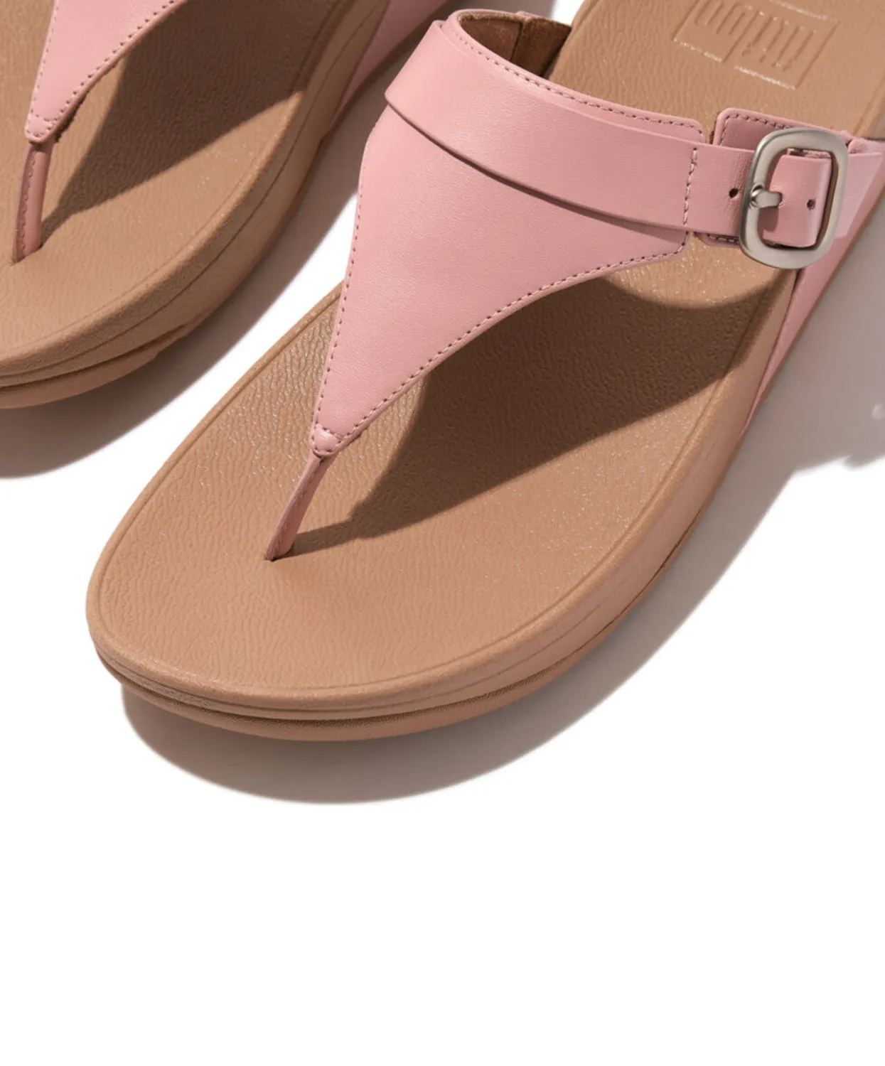 FitFlop Lulu Adjustable Leather Toe Post Sandals Pink