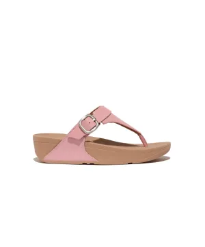FitFlop Lulu Adjustable Leather Toe Post Sandals Pink