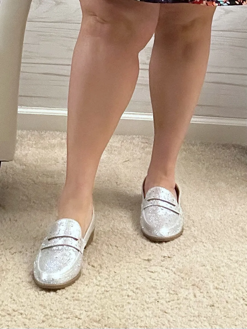 Forever Link Rhinestone Point Toe Loafers