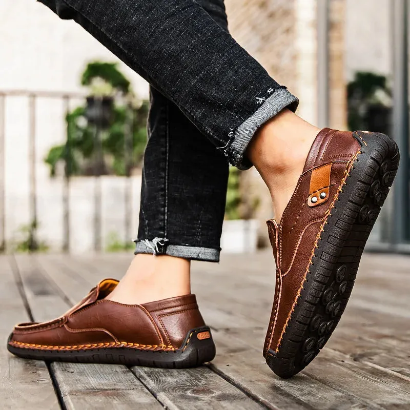Genuine Leather Luxury Slip-On Casual Loafers