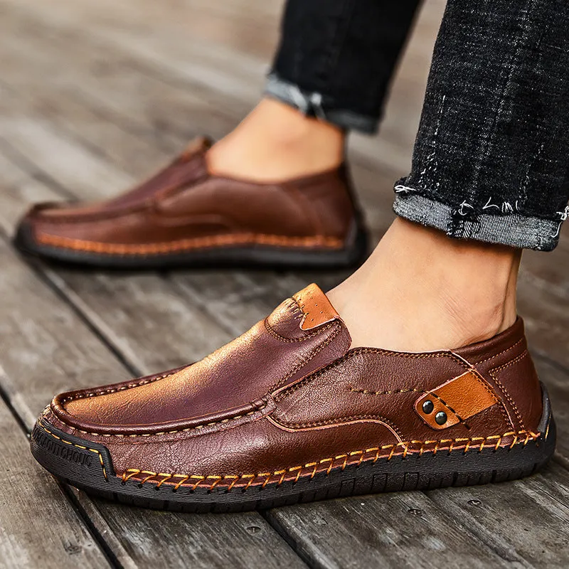 Genuine Leather Luxury Slip-On Casual Loafers