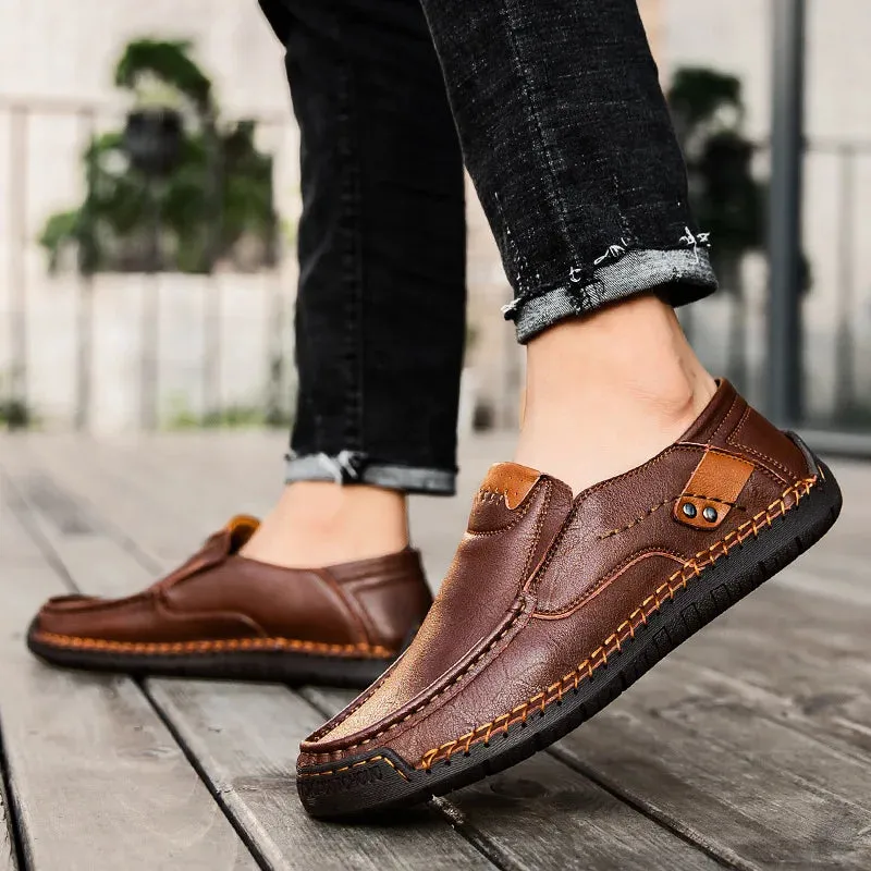 Genuine Leather Luxury Slip-On Casual Loafers