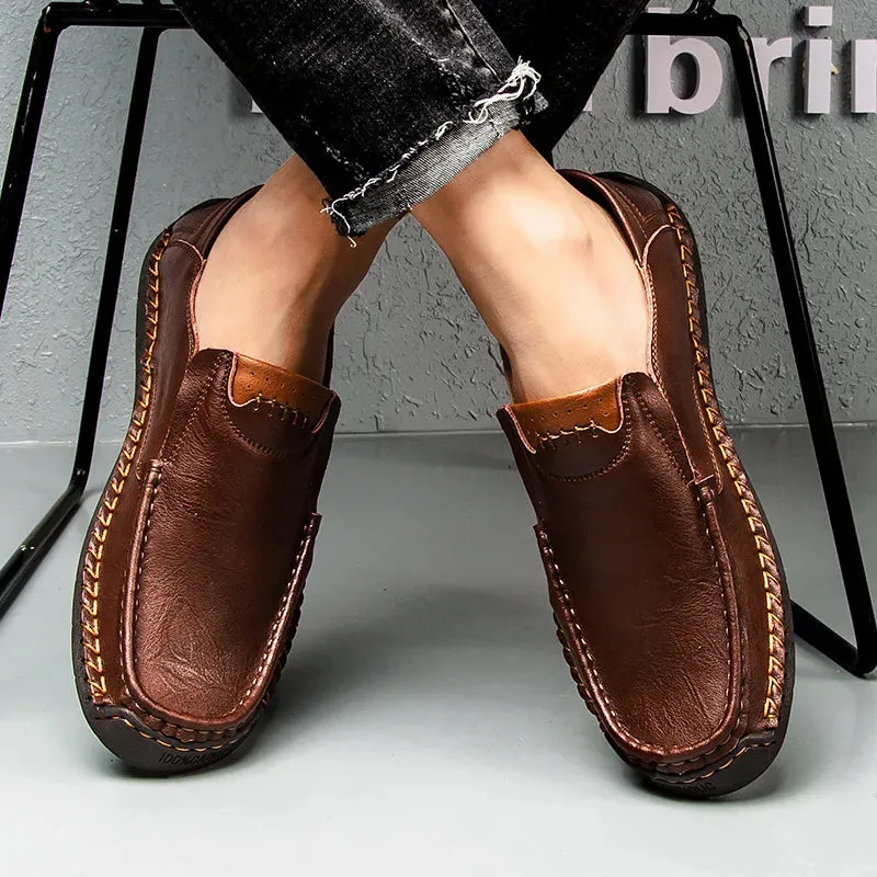 Genuine Leather Luxury Slip-On Casual Loafers