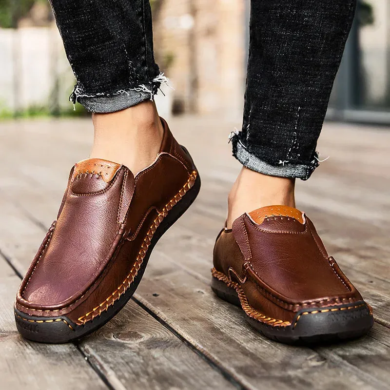 Genuine Leather Luxury Slip-On Casual Loafers