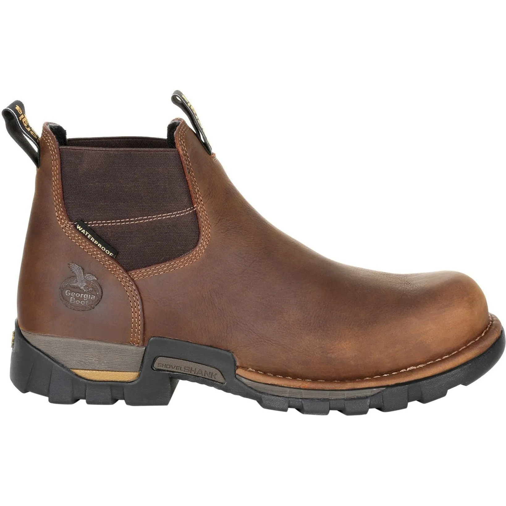 Georgia Men's Eagle One Soft Toe Waterproof Chelsea Work Boot - Brown - GB00315