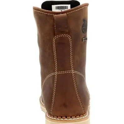 Georgia Men's Wedge 8" Waterproof Soft Toe Slip Resist Work Boot -Brown- GB00532