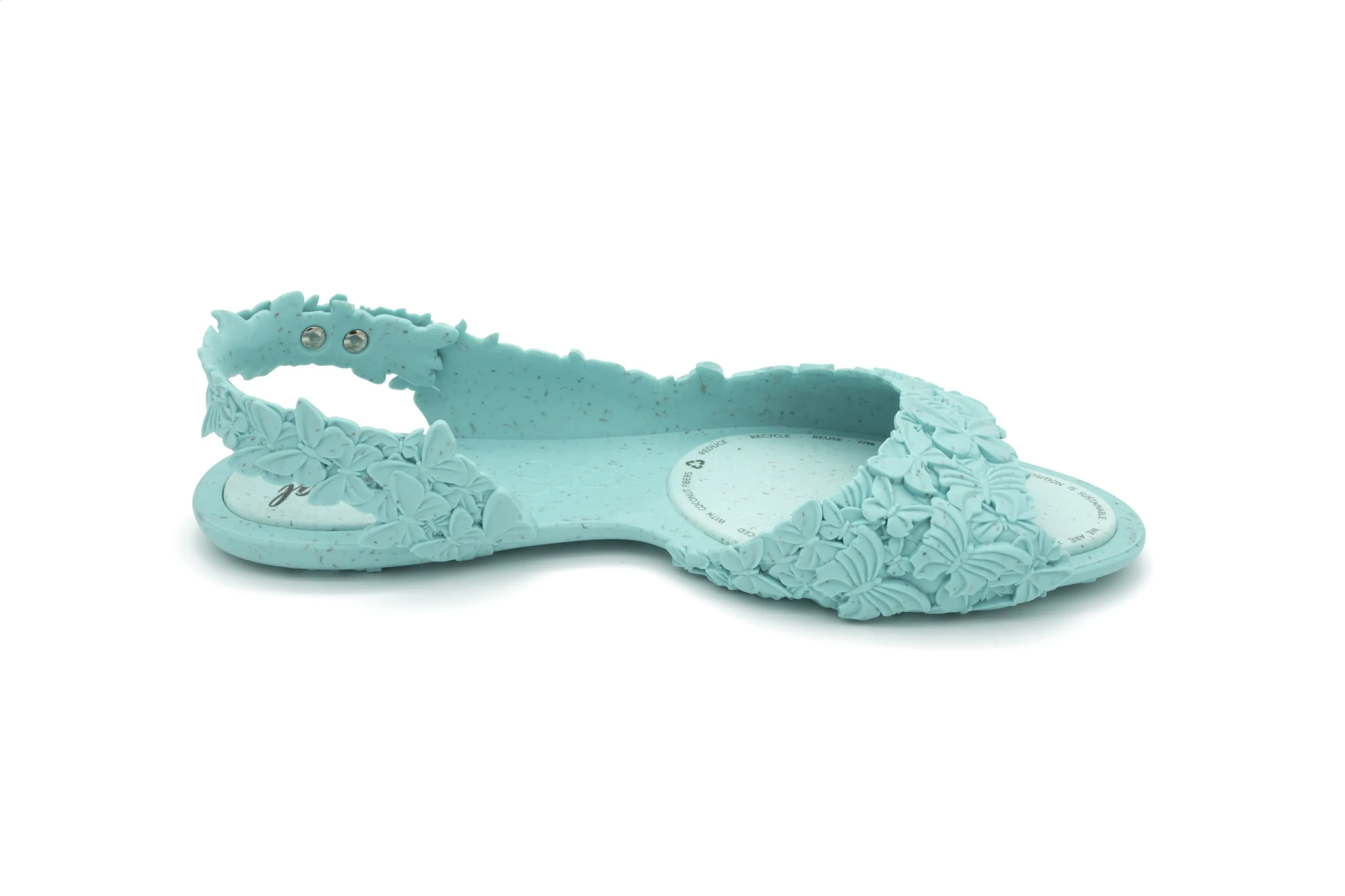 Green Butterfly Textured Shoes
