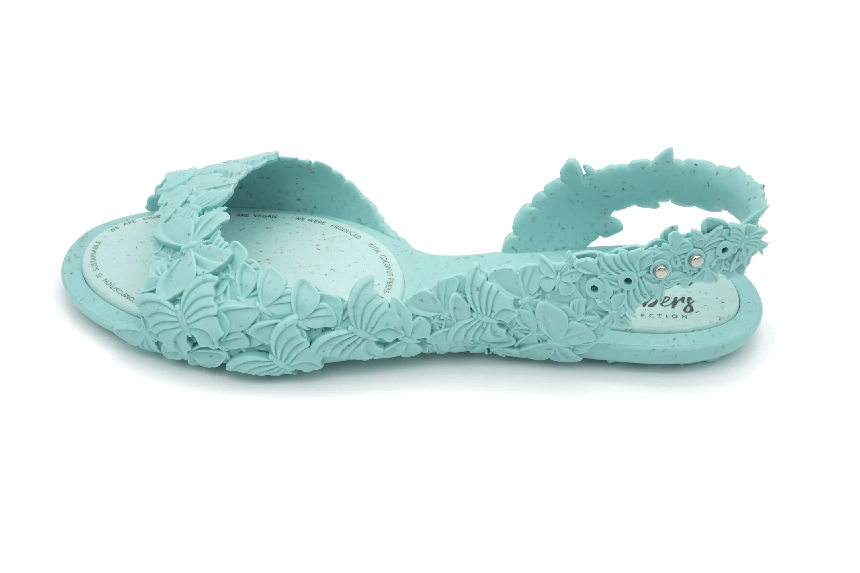 Green Butterfly Textured Shoes