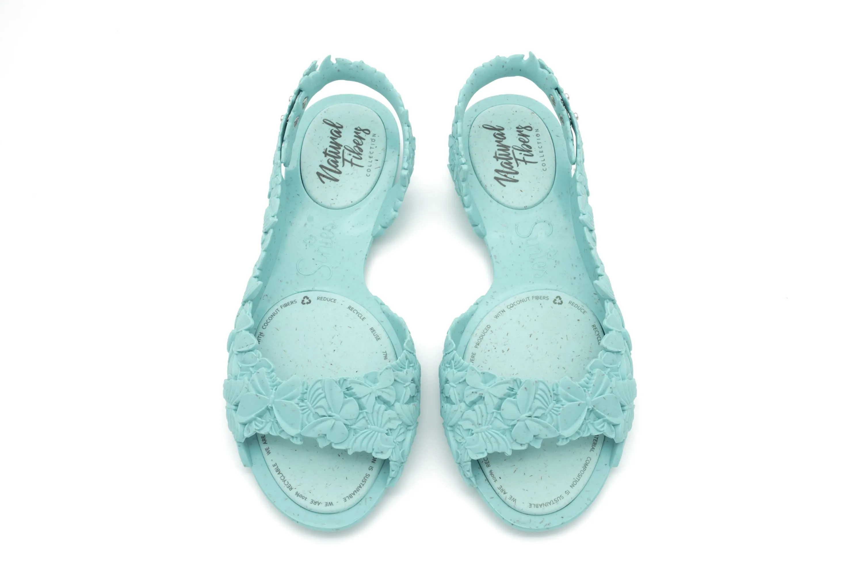 Green Butterfly Textured Shoes