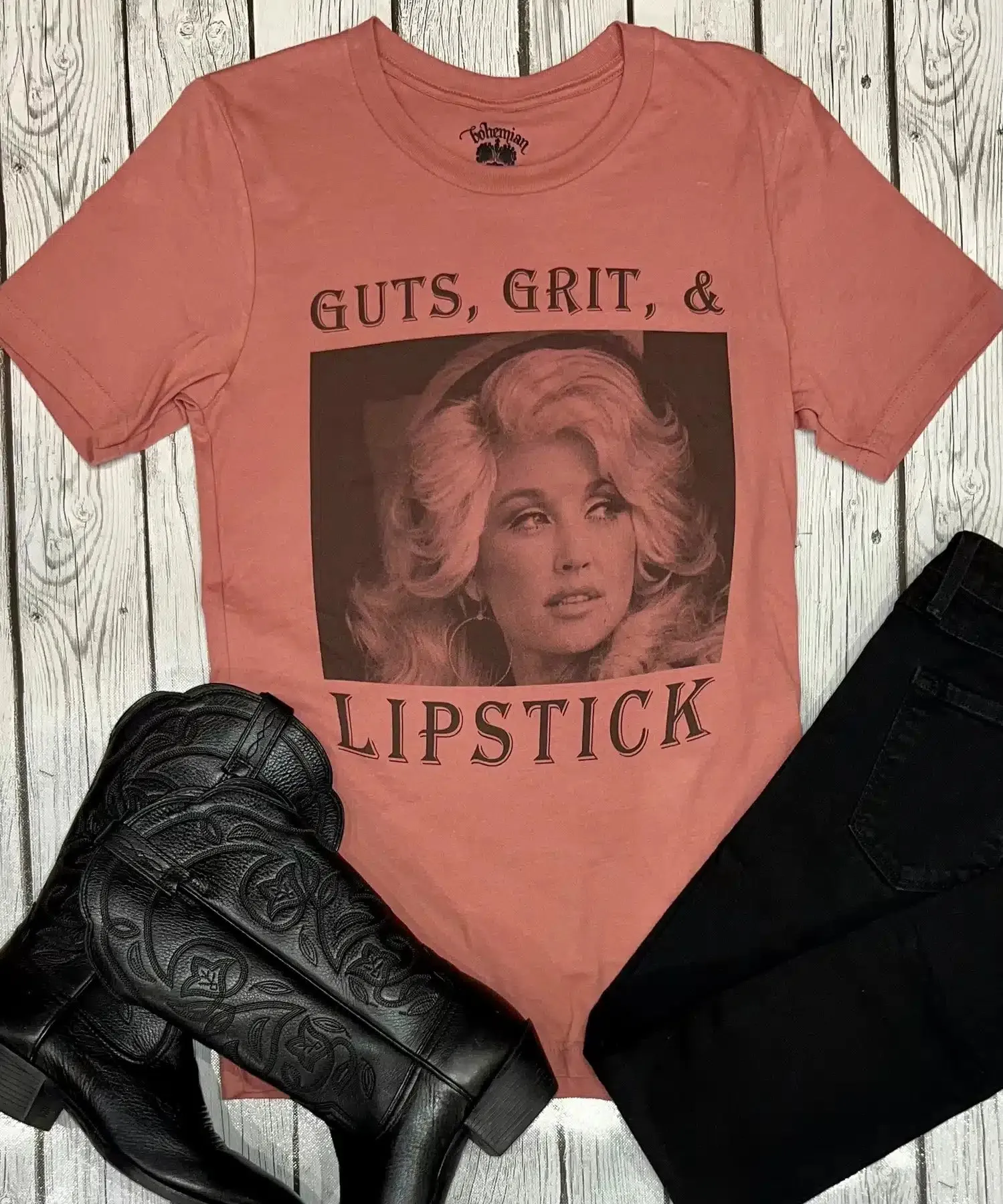 Guts, Grits, & Lipstick Crop Tee