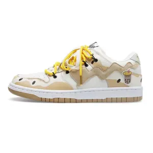 H-Block |Cute Bobo Milk Tea Heart Canvas Sneakers