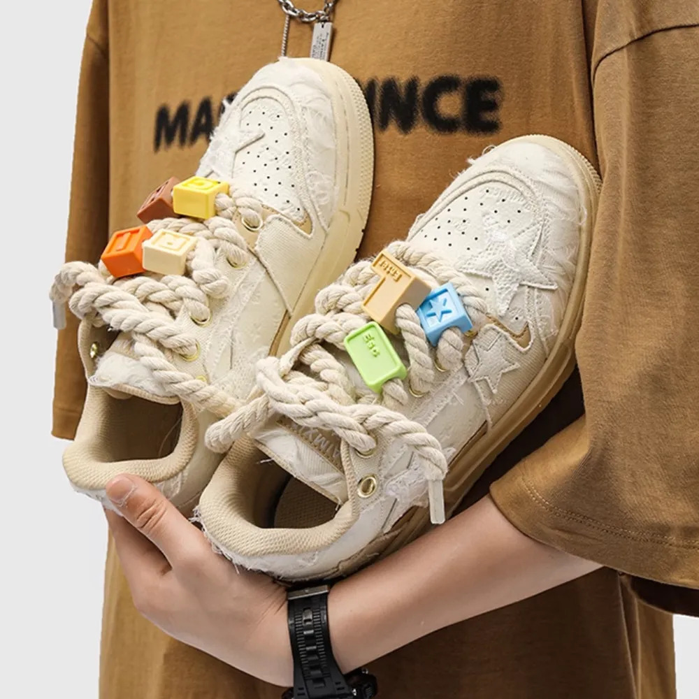H-Block |Street Letter Stars Couple Casual Sneakers