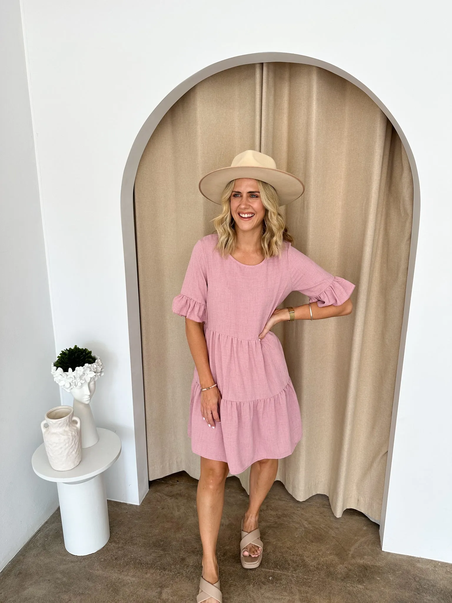 Hayden Dress -Blush