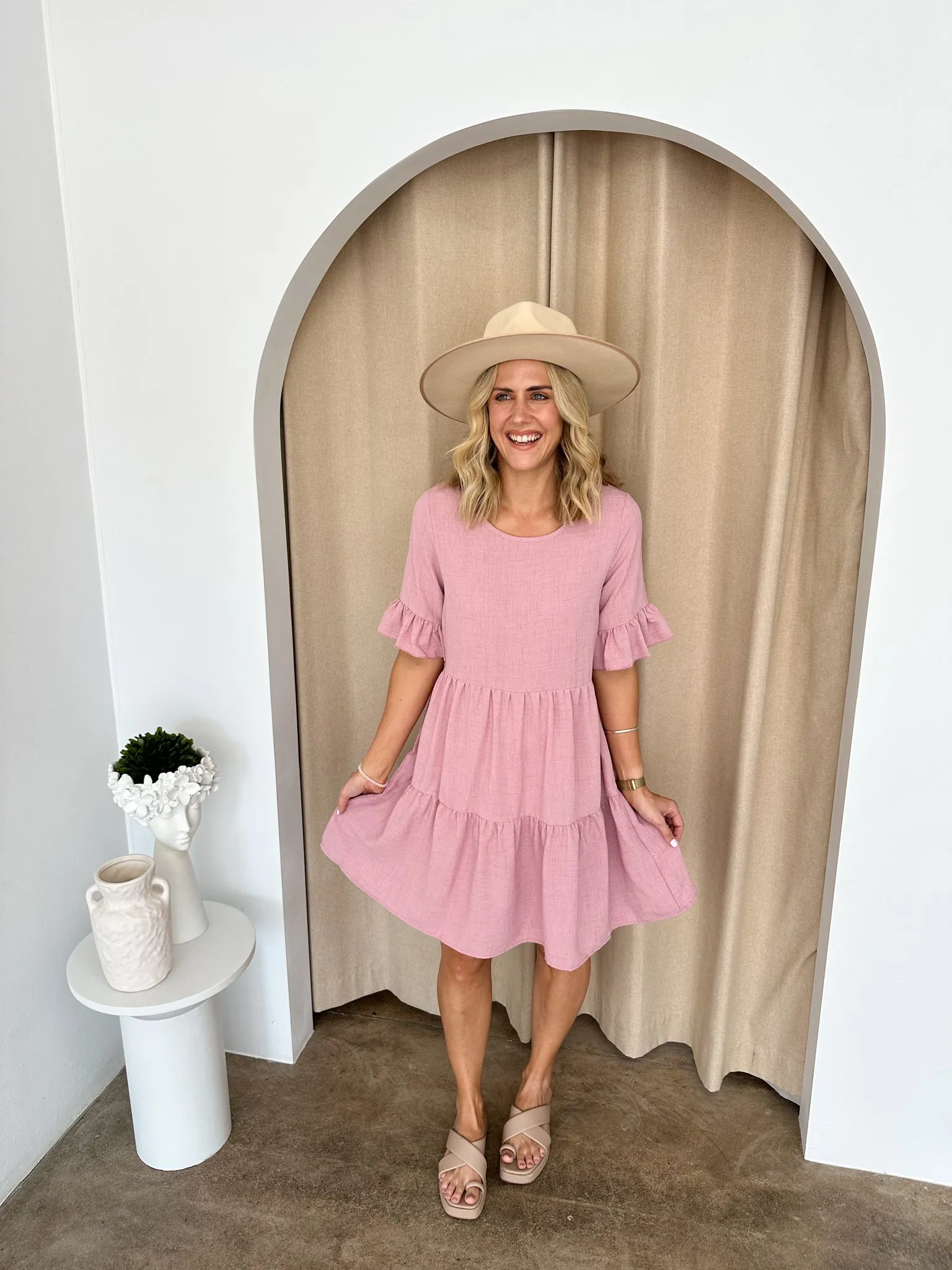 Hayden Dress -Blush