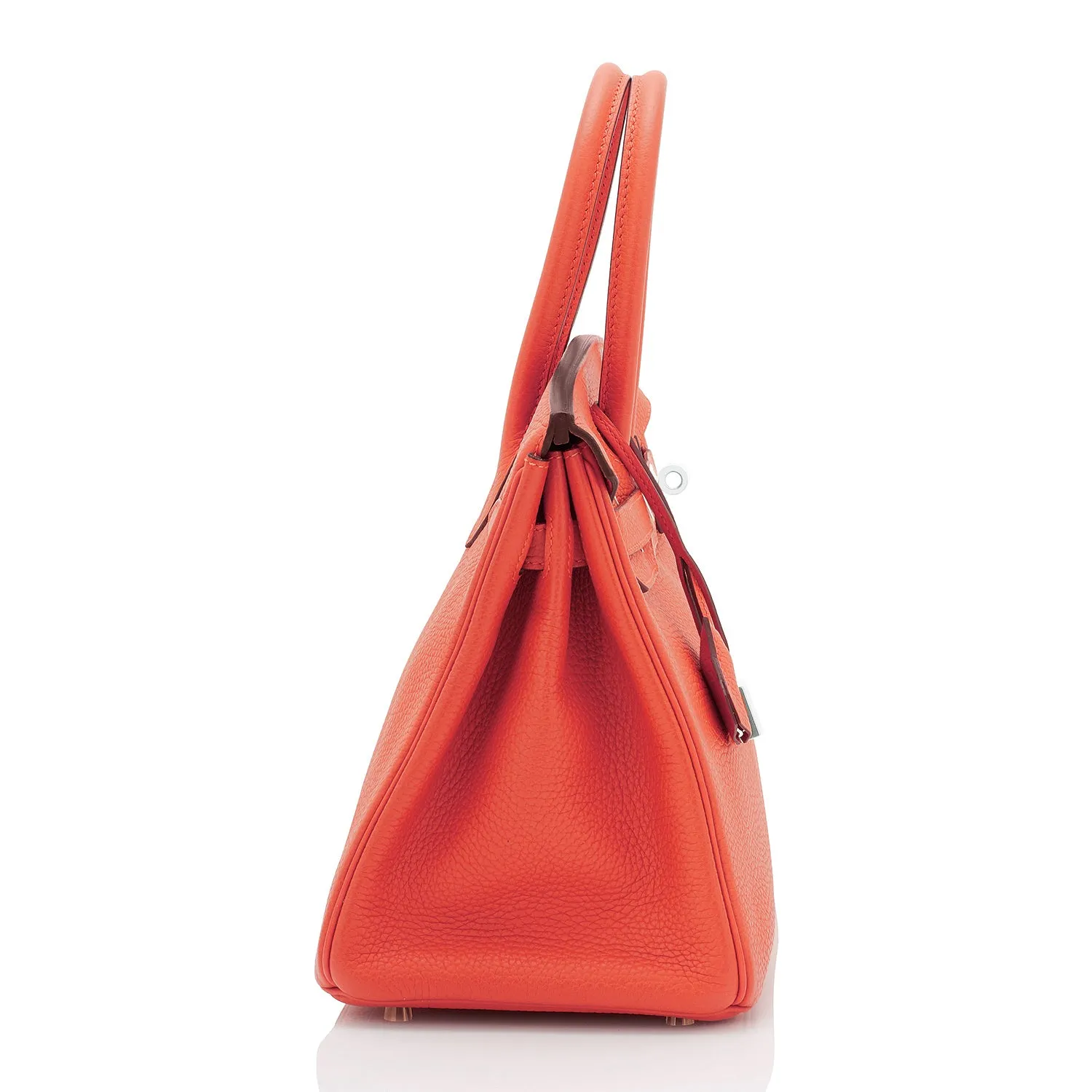 Hermes Birkin 30 Orange Poppy Verso Sanguine Birkin Bag U Stamp, 2022
