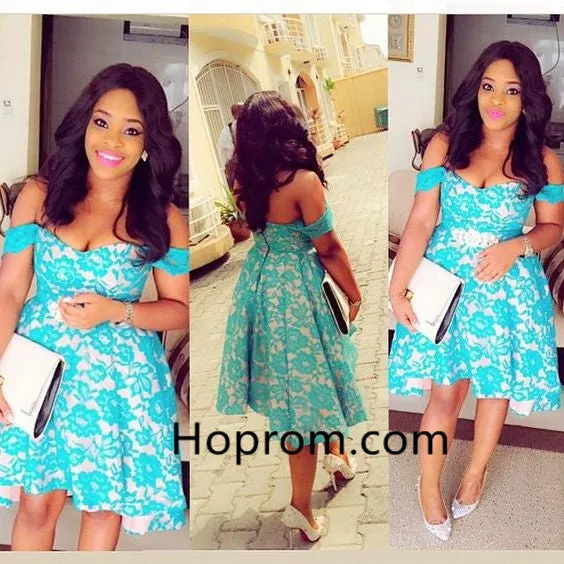 Hi-Lo Off-the-Shoulder Elegant Homecomig Dress