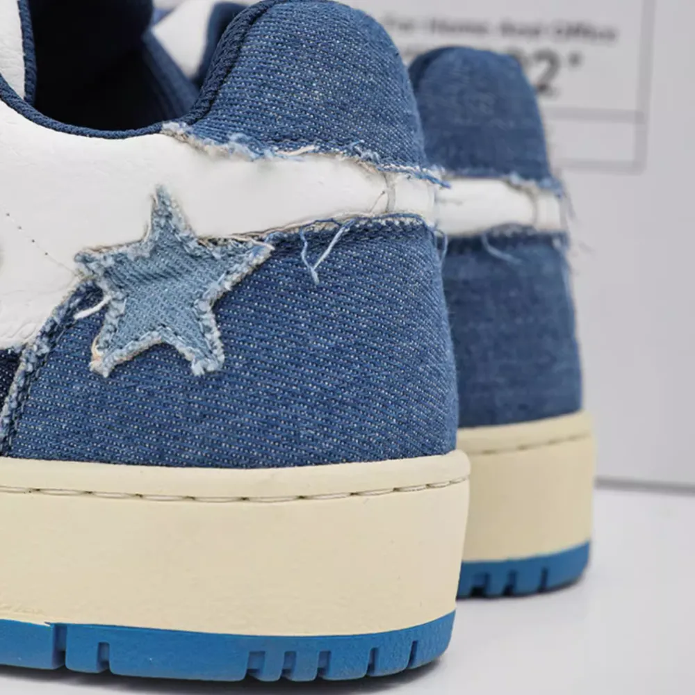 High Street Cowboy Star Patchwork Blue Sneakers