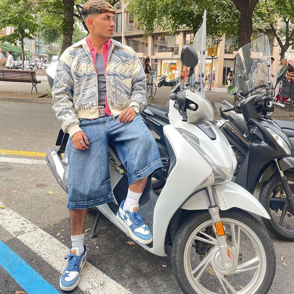High Street Cowboy Star Patchwork Blue Sneakers