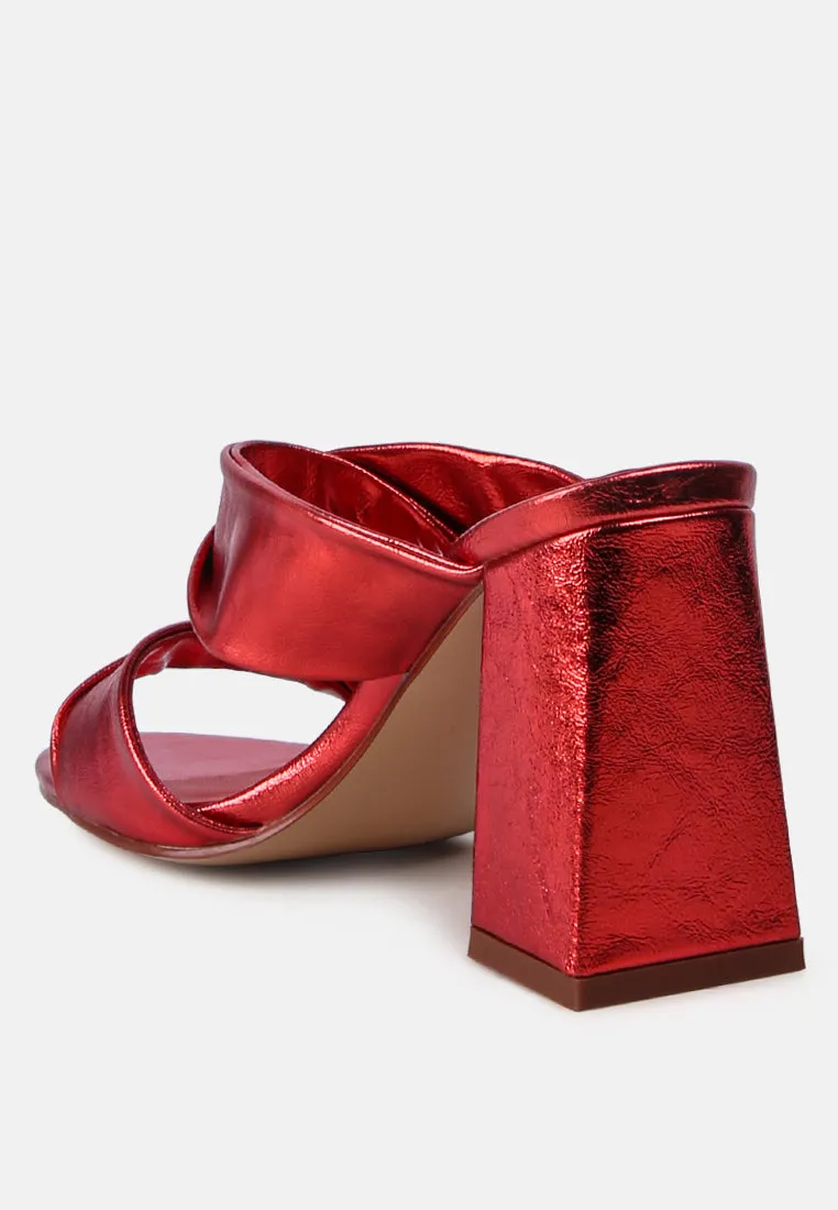 Hot Mess Puffy Block Heel Sandals By Ruw