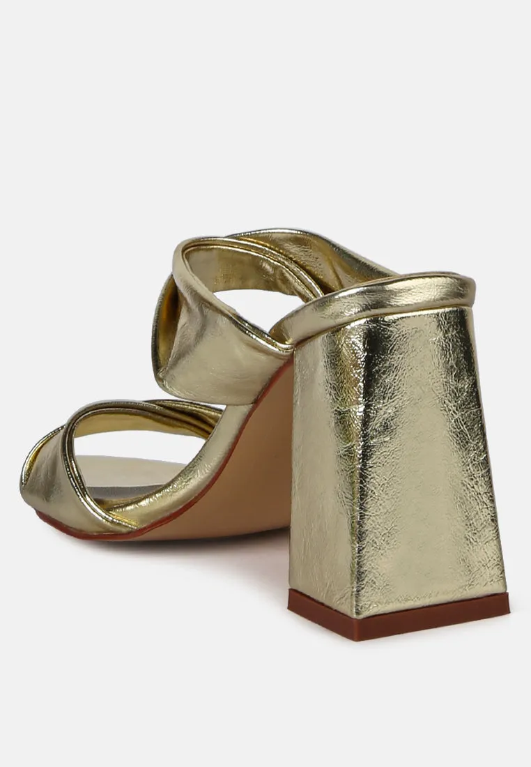 Hot Mess Puffy Block Heel Sandals By Ruw