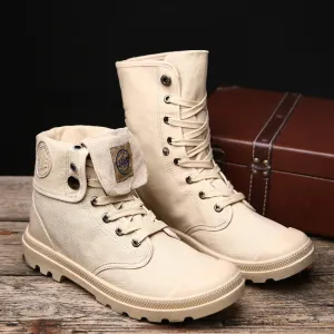 INSTOCK-British Martin boots breathable canvas boots