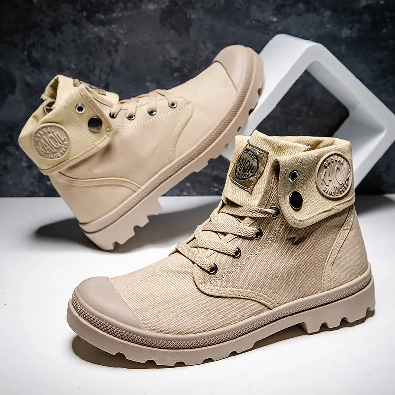 INSTOCK-British Martin boots breathable canvas boots