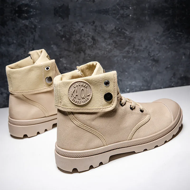 INSTOCK-British Martin boots breathable canvas boots