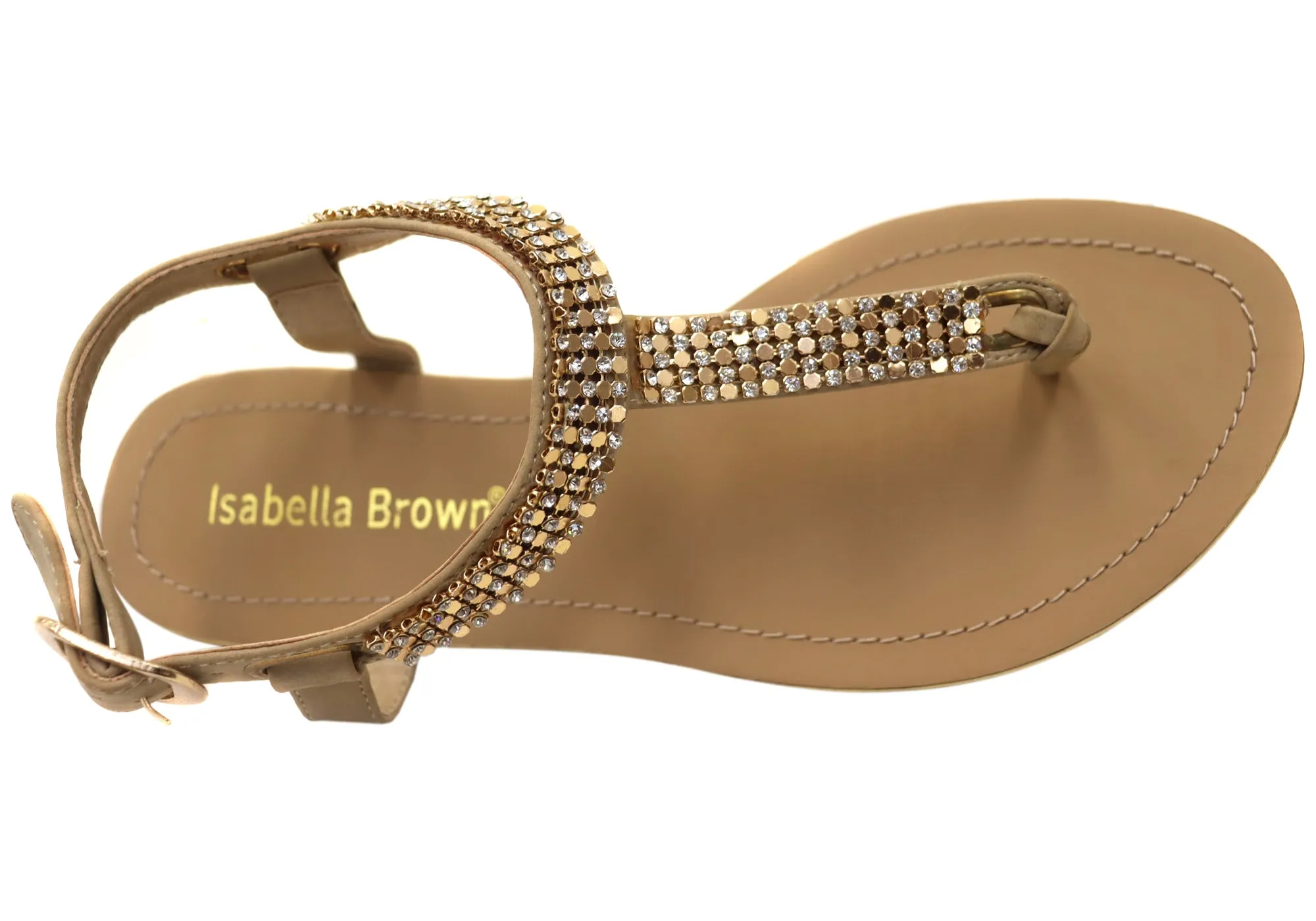 Isabella Brown Diane Womens Comfortable Sandals
