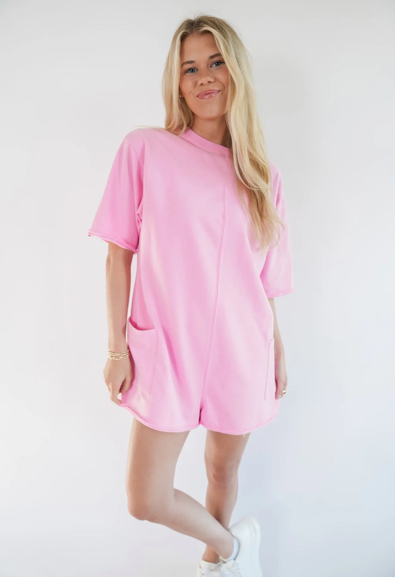 Jennifer Pink Romper