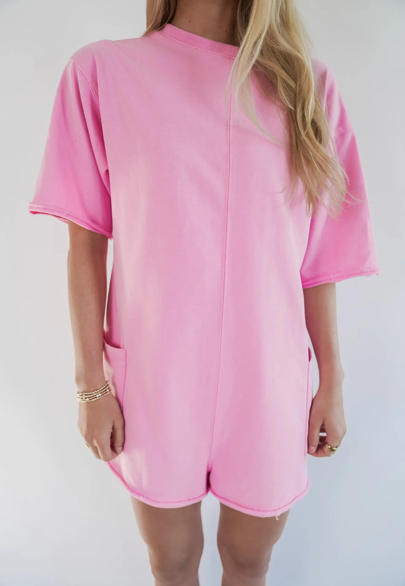 Jennifer Pink Romper