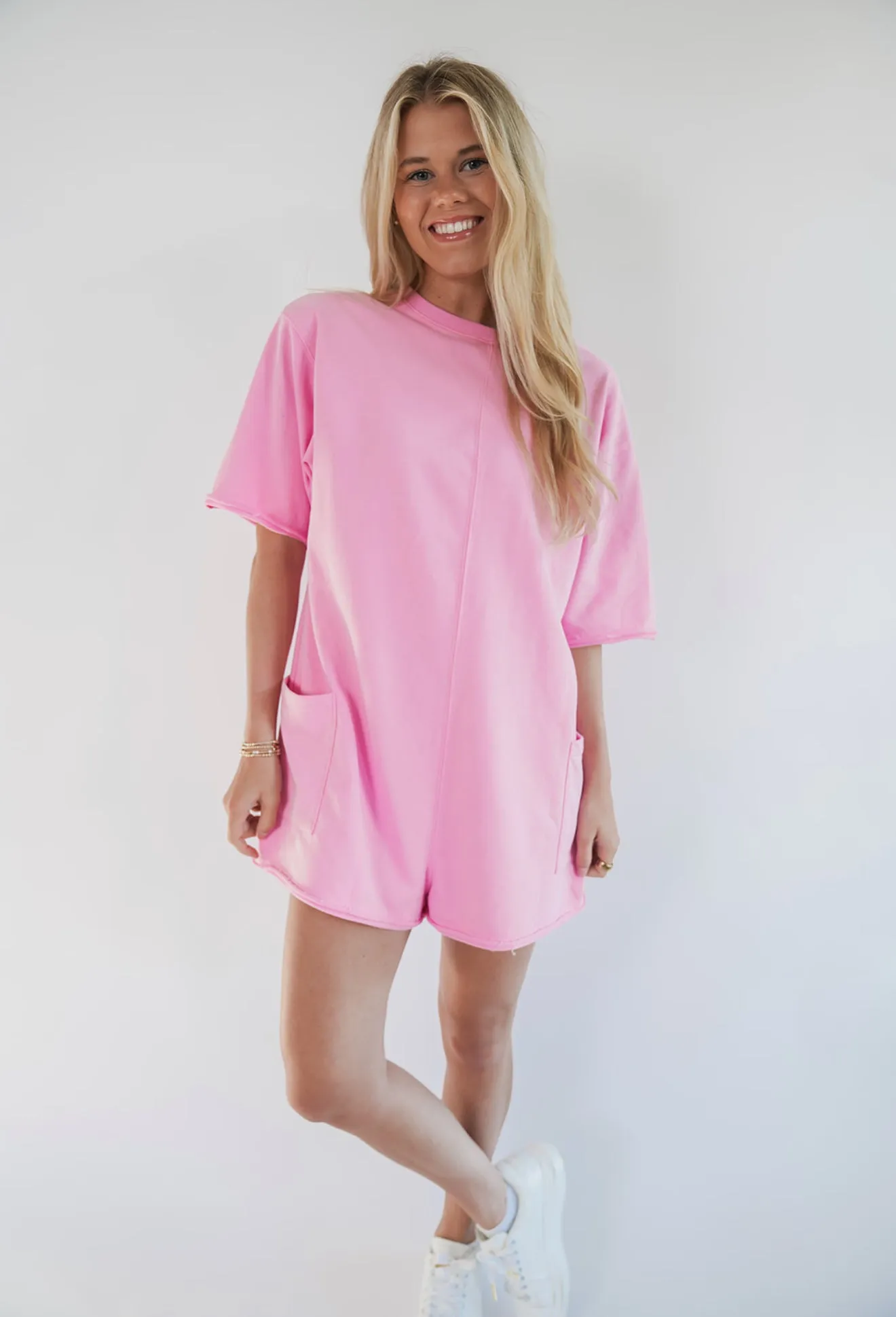 Jennifer Pink Romper