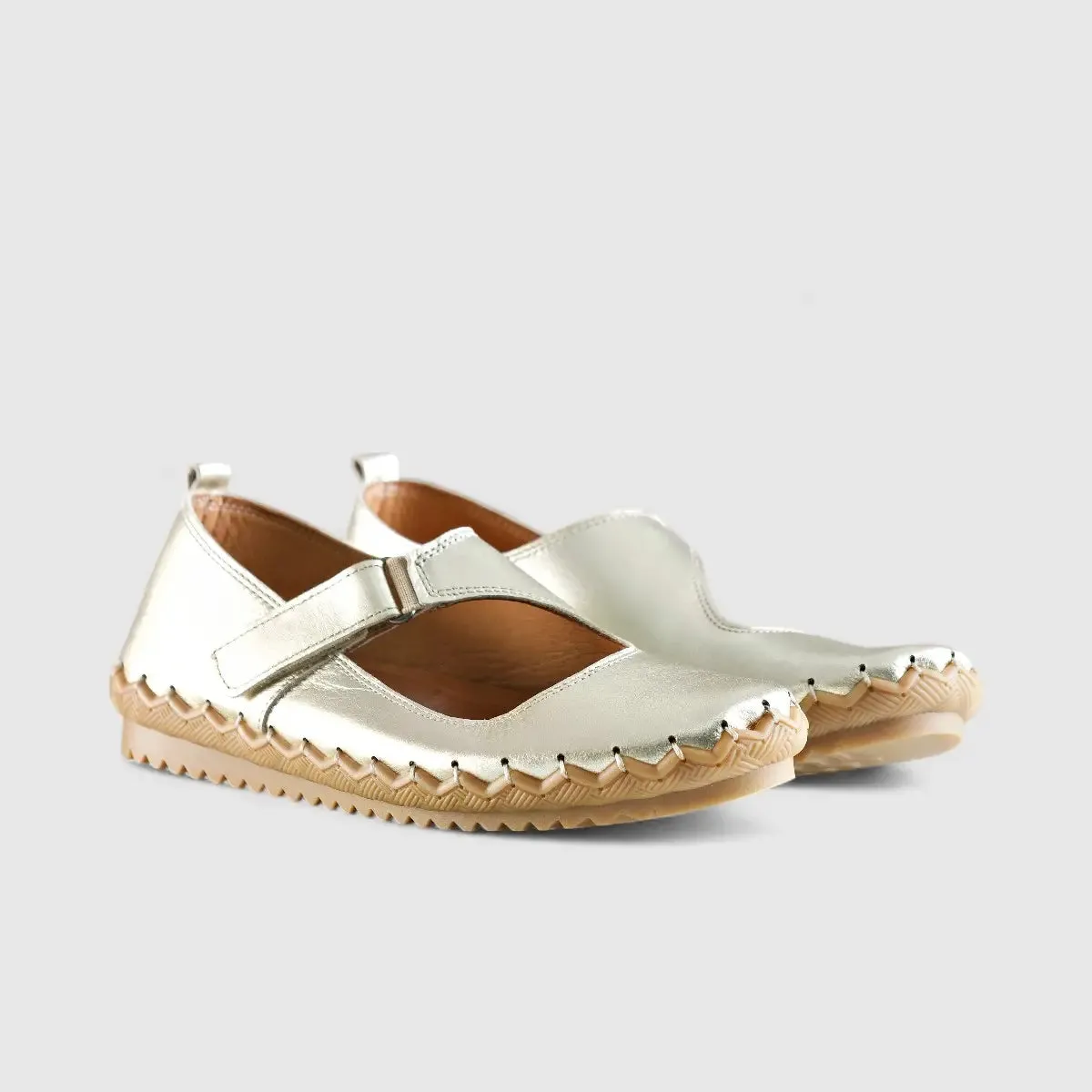 Karyoka Comfort Leather Casuals 5405 Gold