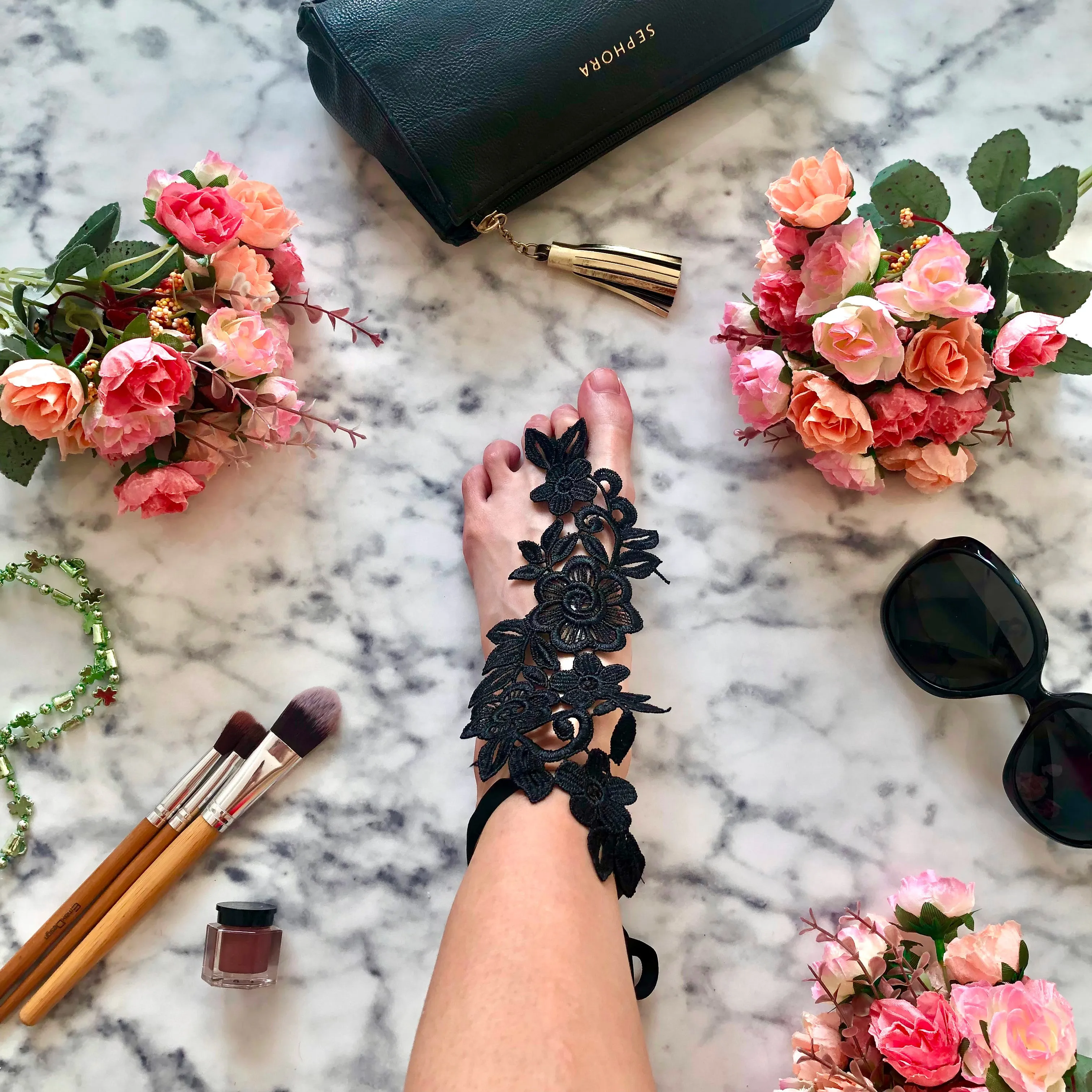 Lace Anklet Barefoot Sandals